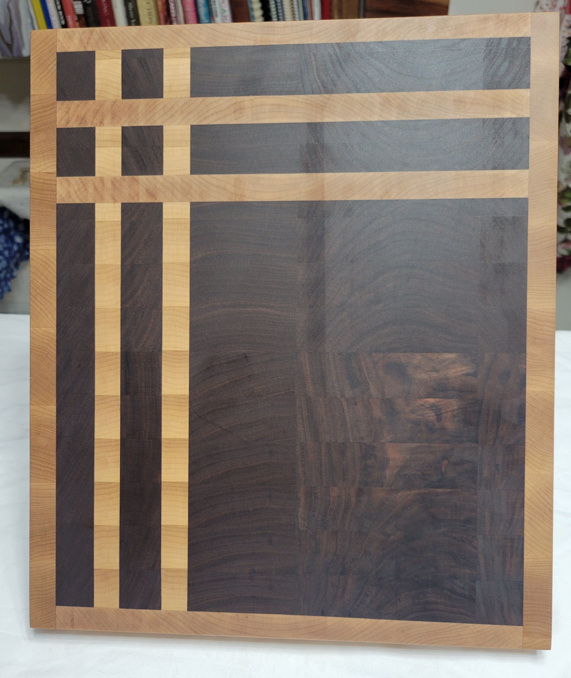 Walnut Endgrain Wrapped and Corner Latticed with Endgrain Maple #2