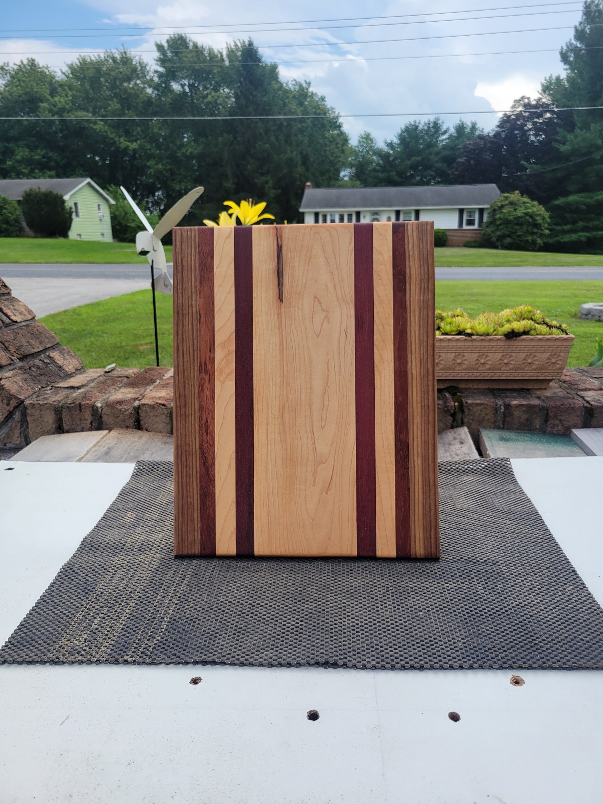 Maple, Walnut, Sapele and Purpleheart Cutting Board