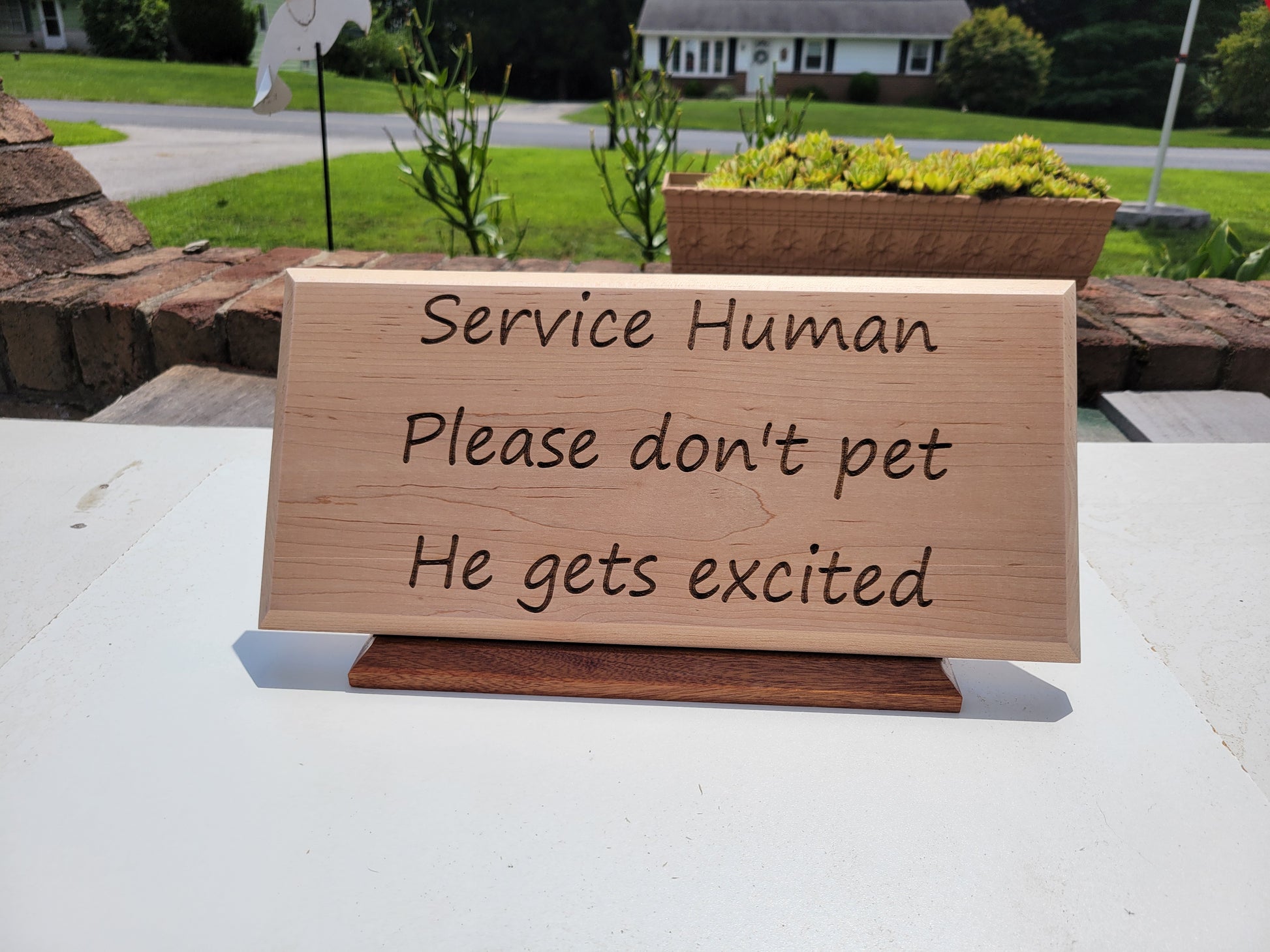 Service Human Please Don't Pet He Gets Excited