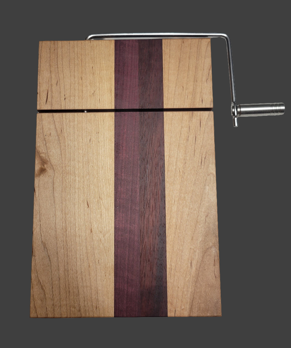 Maple, Padauk, and Purpleheart Cheese Board