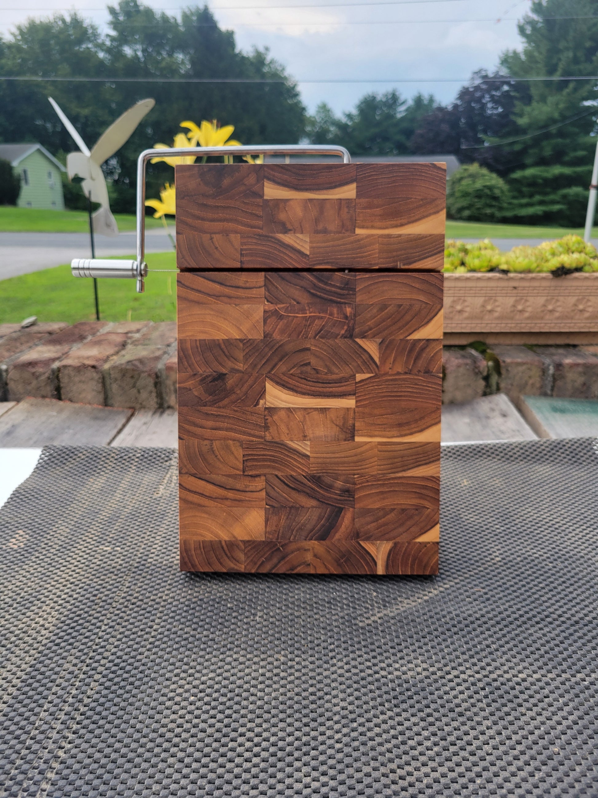 Teak Endgrain Cheese Board (left-handed)