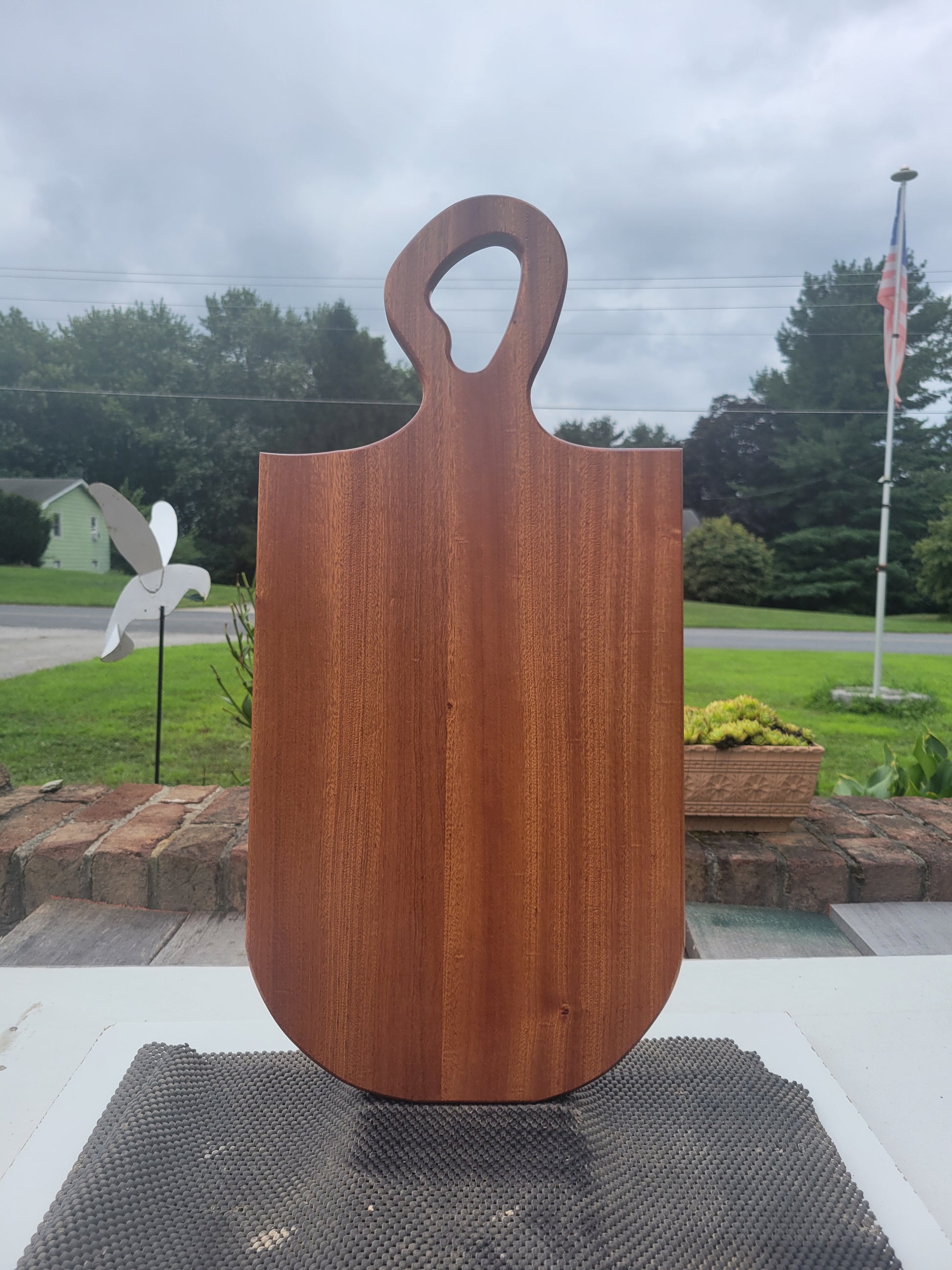 Sapele Charcuterie Board with Rounded bottom