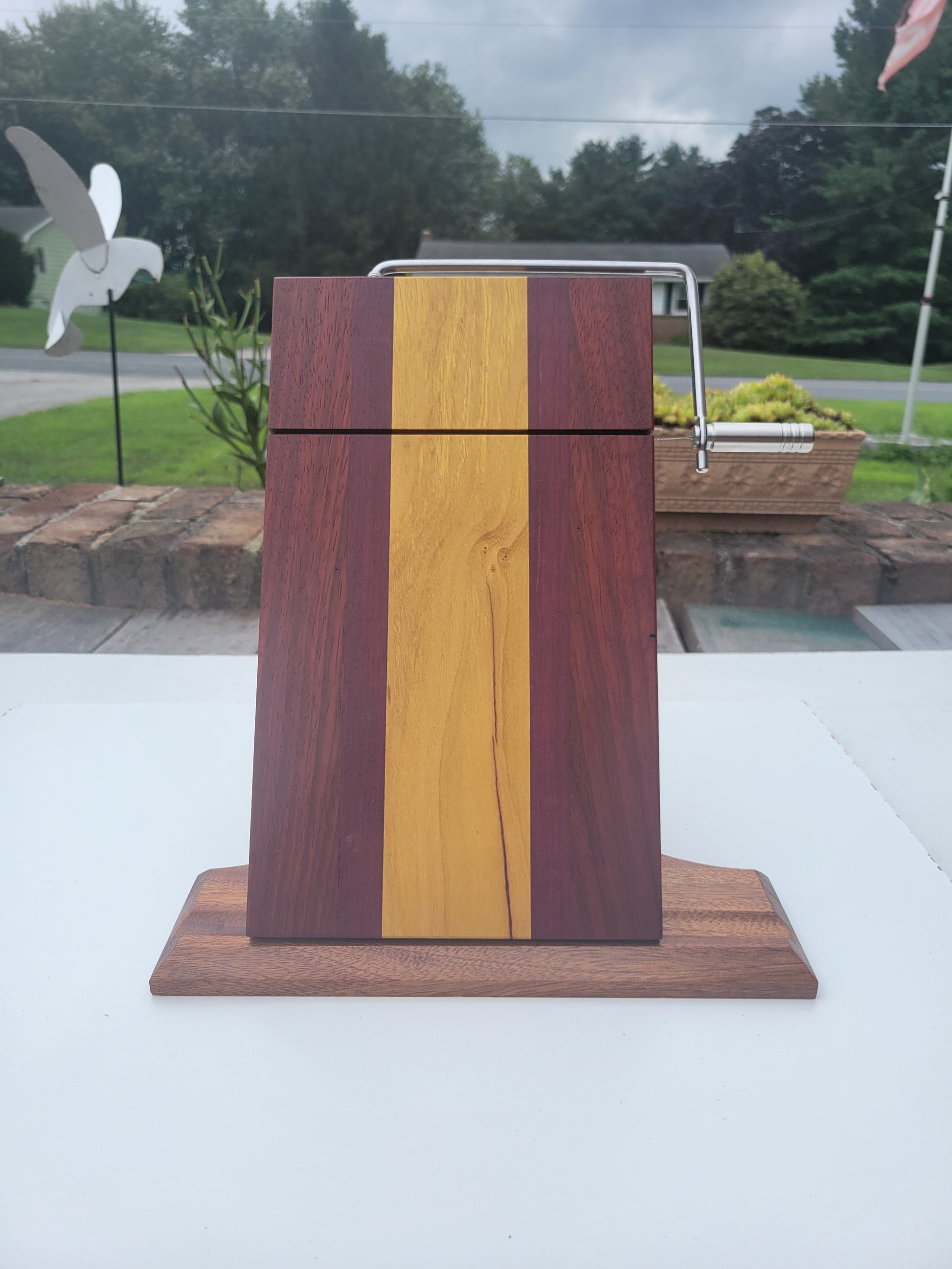 Osage, Purpleheart, and Padauk Cheese Board