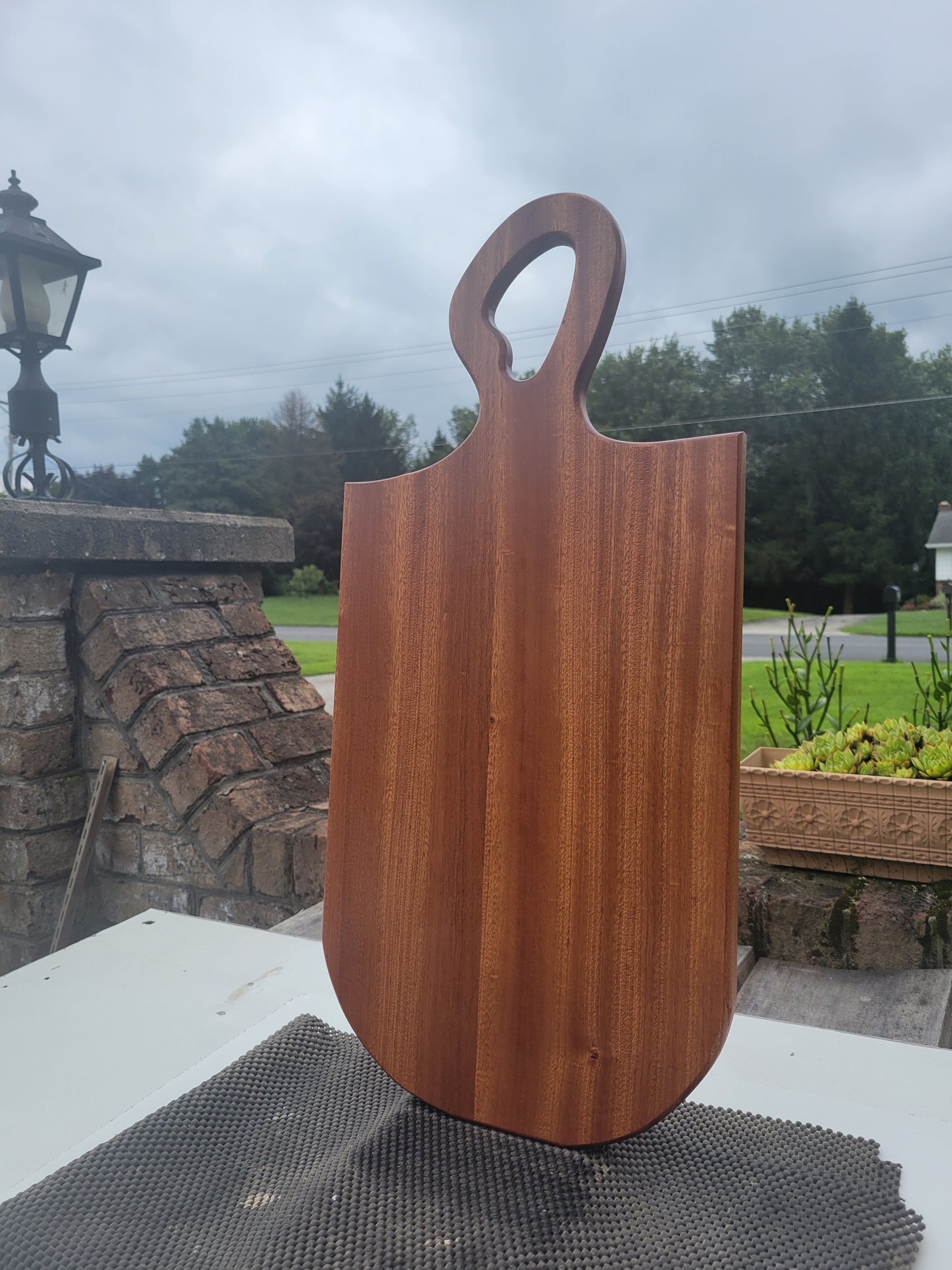 Sapele Charcuterie Board with Rounded bottom
