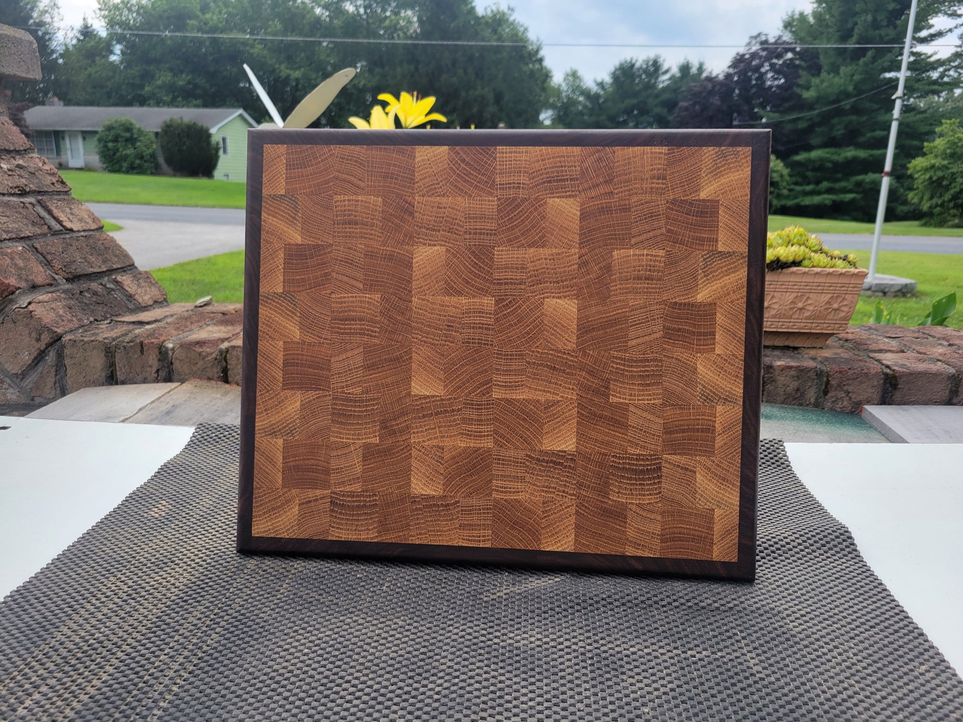 Large White Oak Endgrain wrapped with Walnut