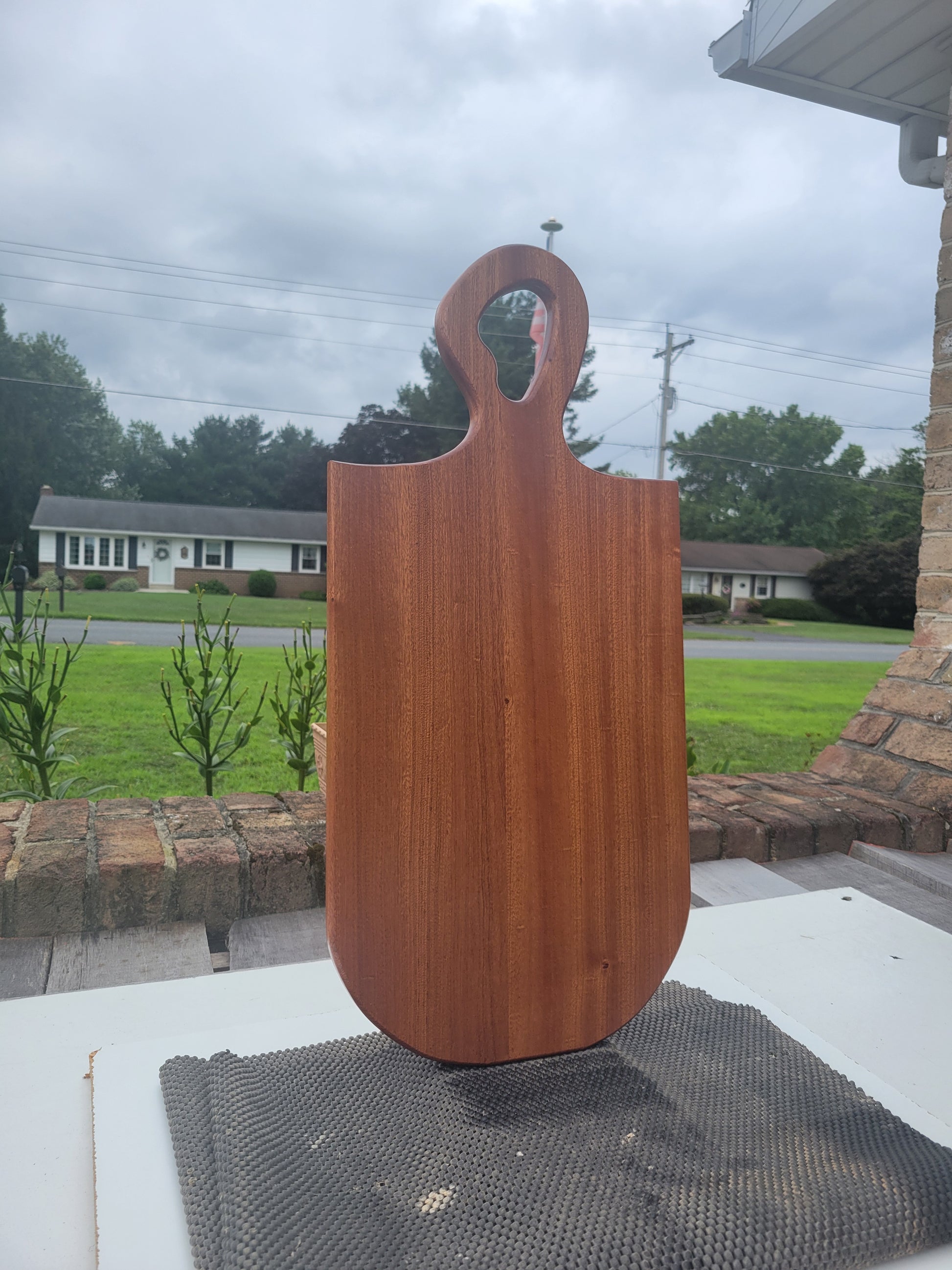 Sapele Charcuterie Board with Rounded bottom