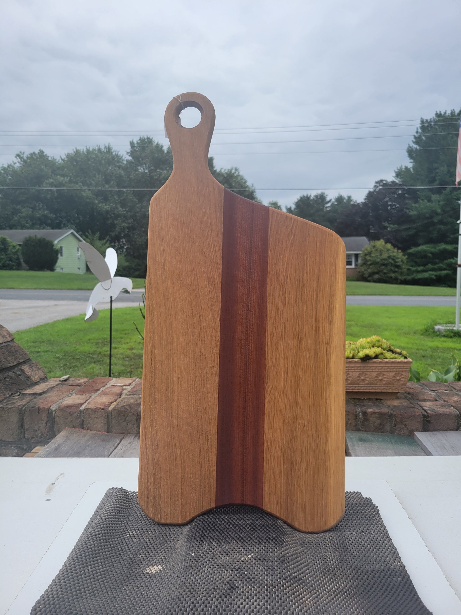 Quarter Sawn White Oak Charcuterie Board with Sapele in the center