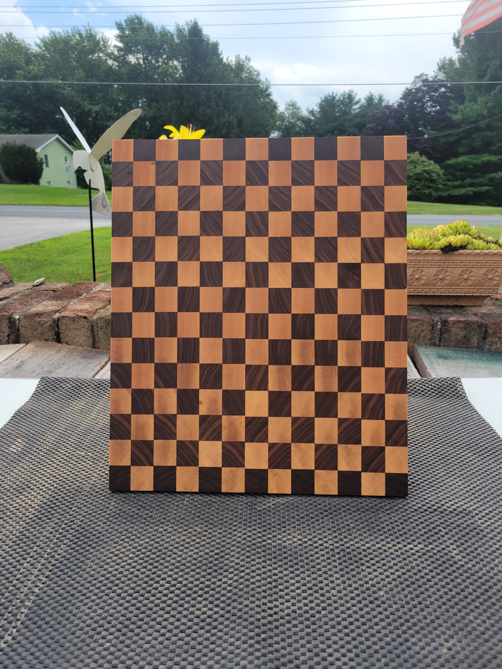 Walnut and Maple Checker Board