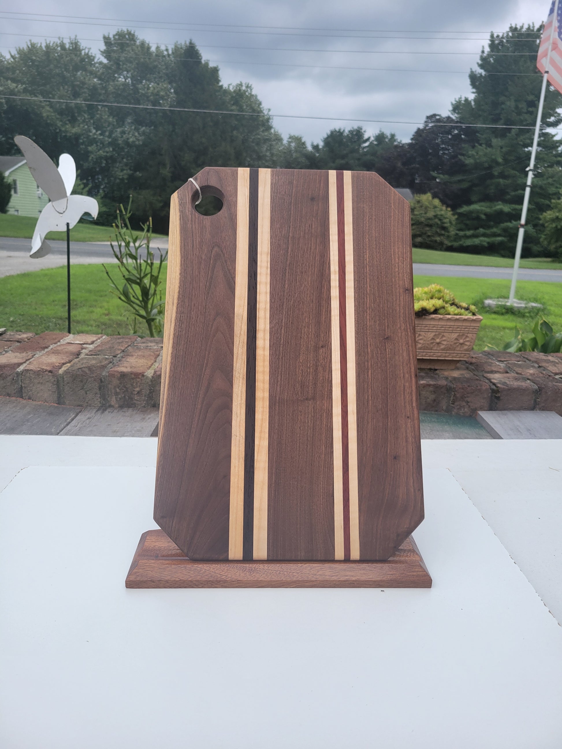 Walnut, Maple, Wenge, and Padauk Charcuterie Board