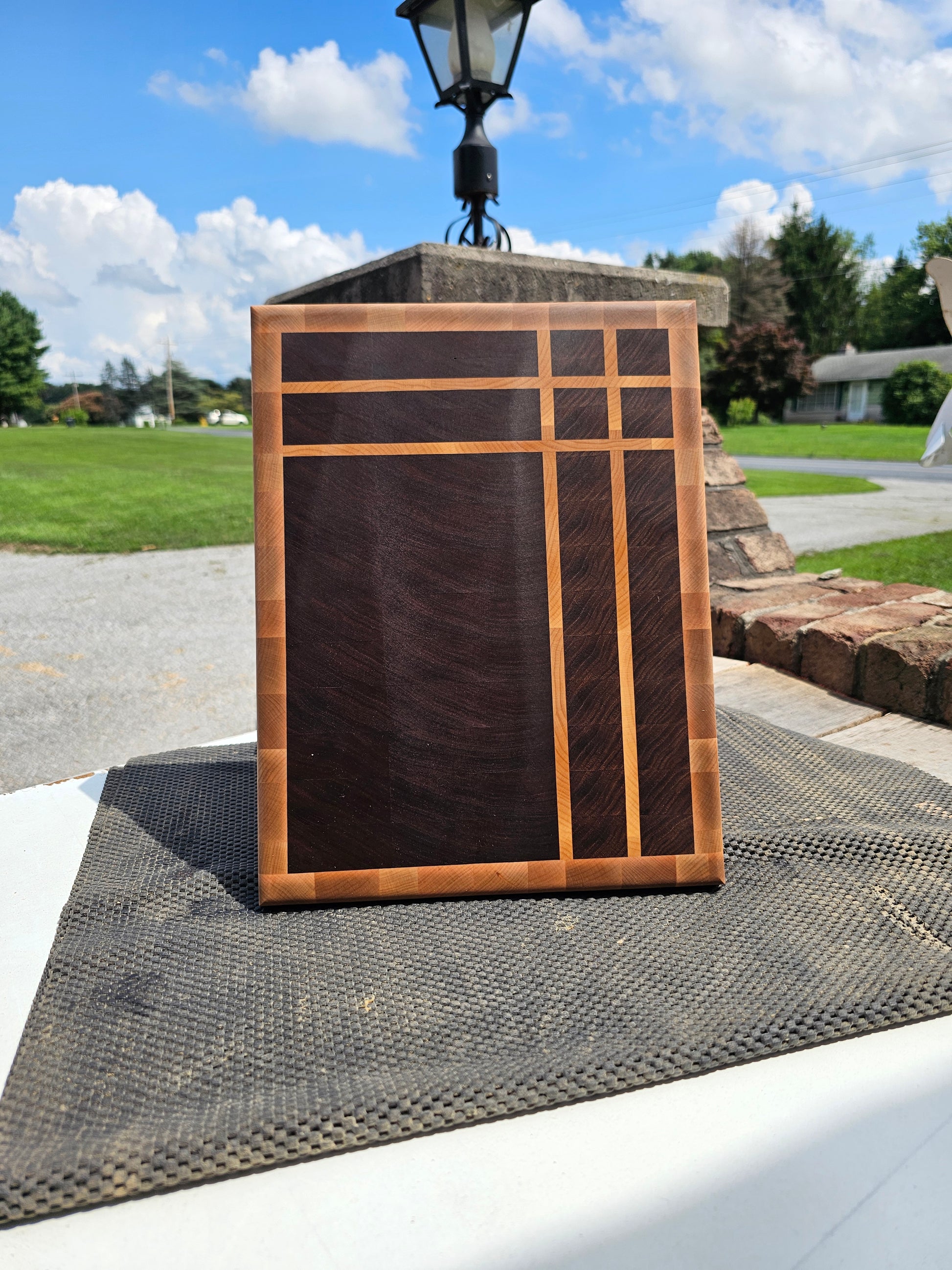 Maple with Walnut Lattice Board #1
