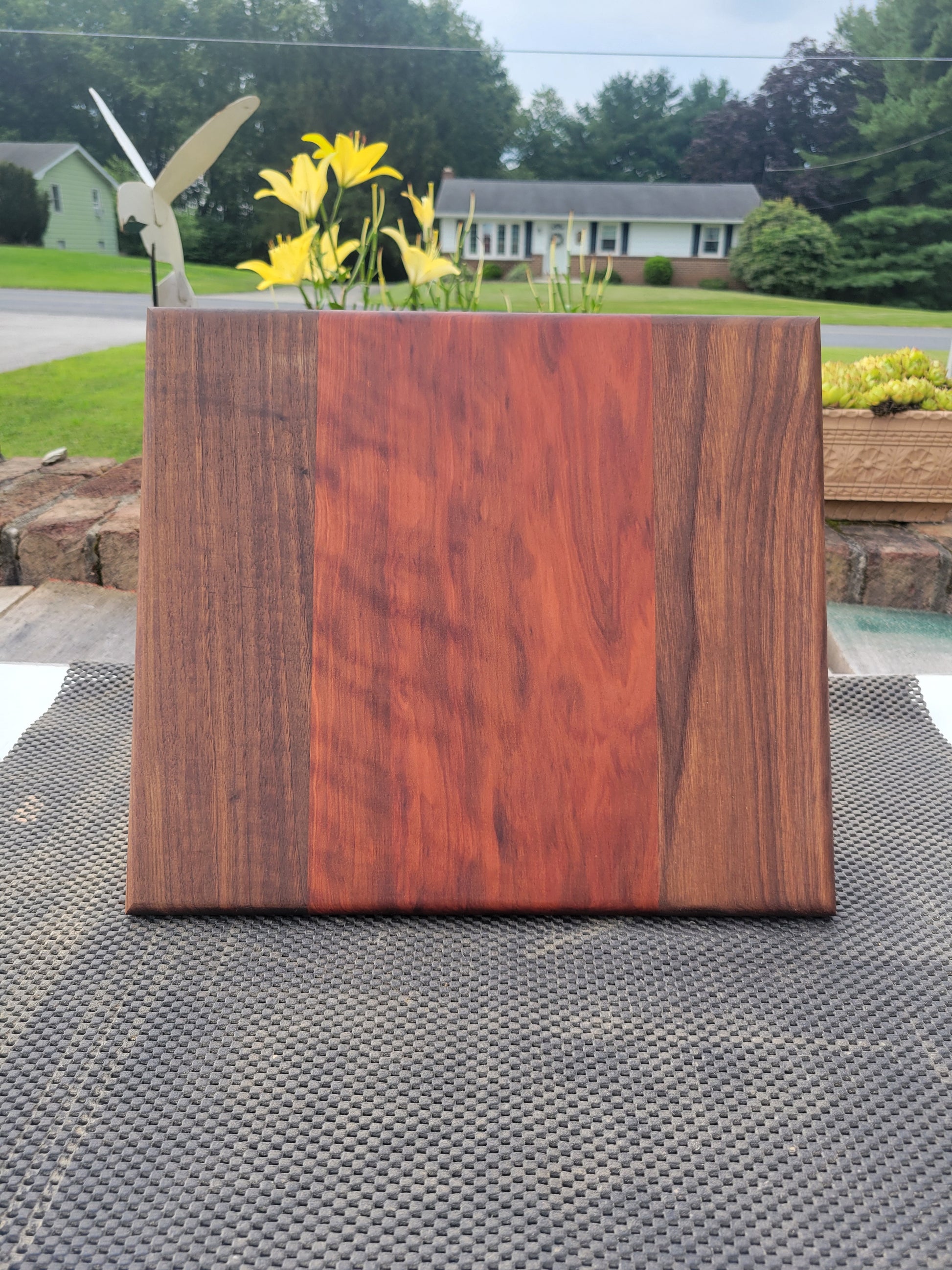 Walnut and Redheart Cutting Board and Cheese Board set