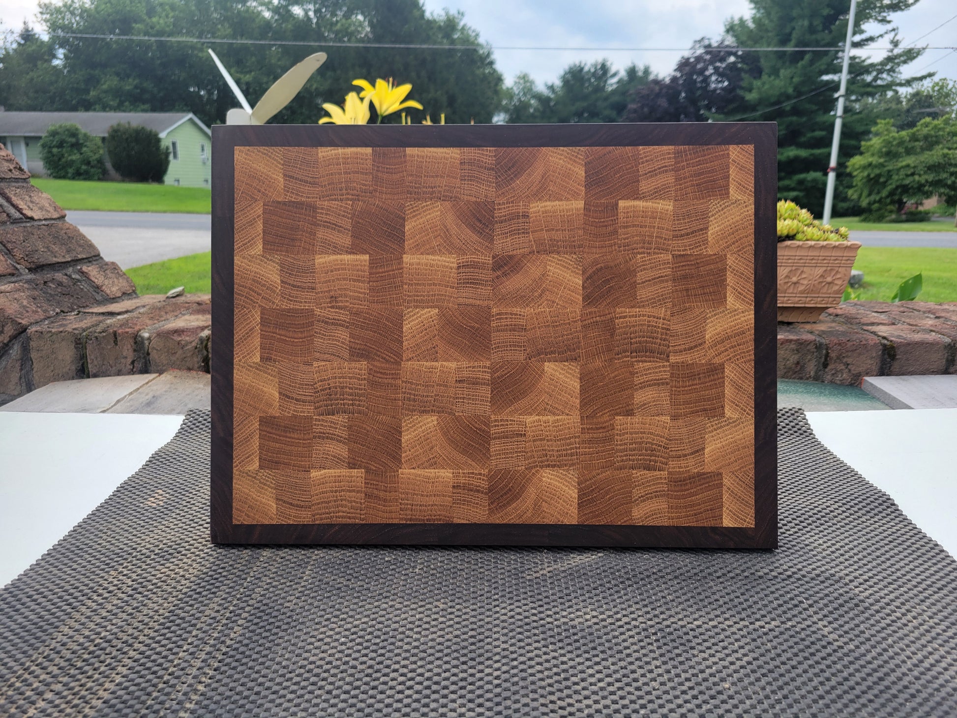 Small White Oak Endgrain wrapped in Walnut