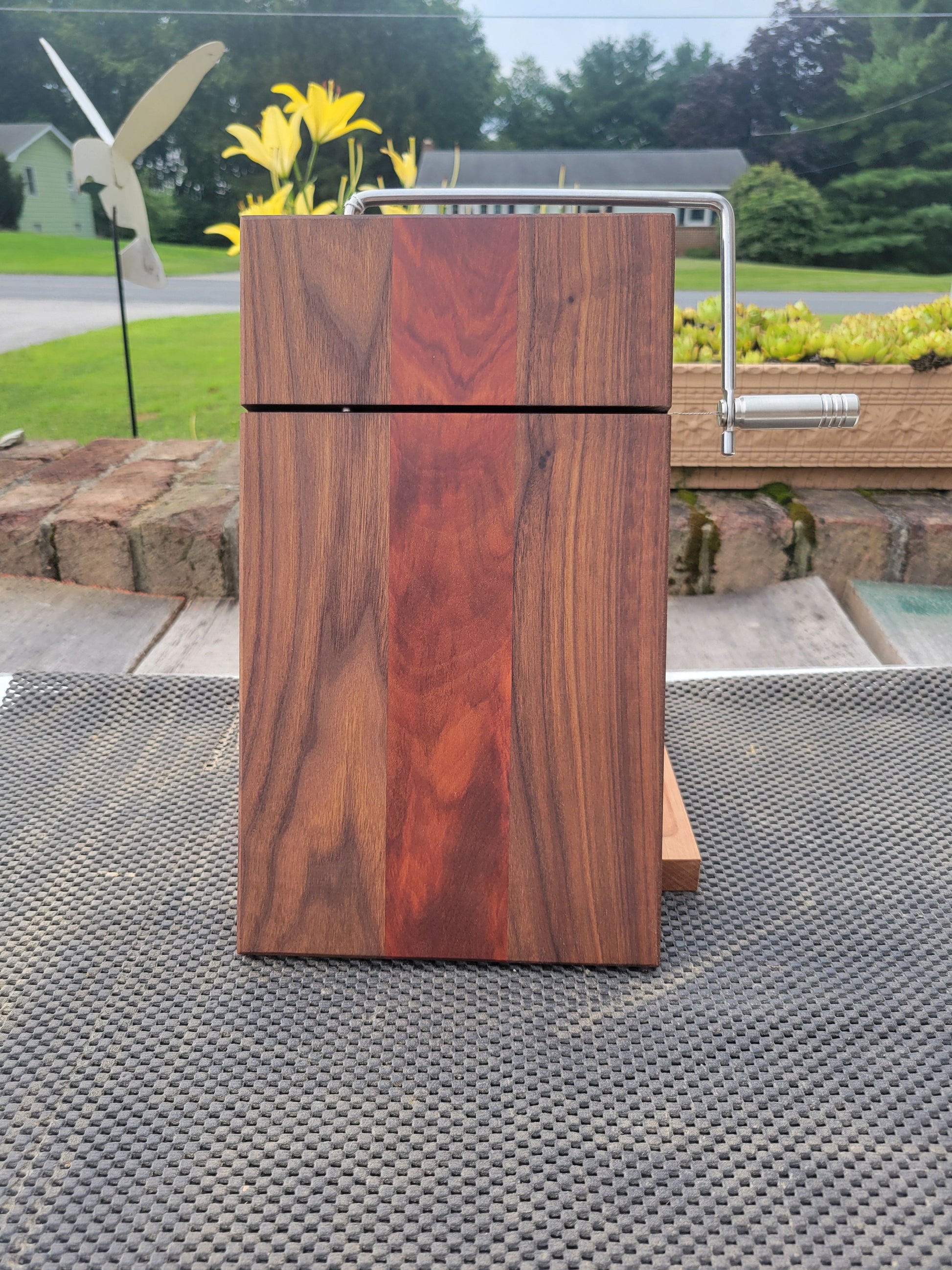 Walnut and Redheart Cutting Board and Cheese Board set
