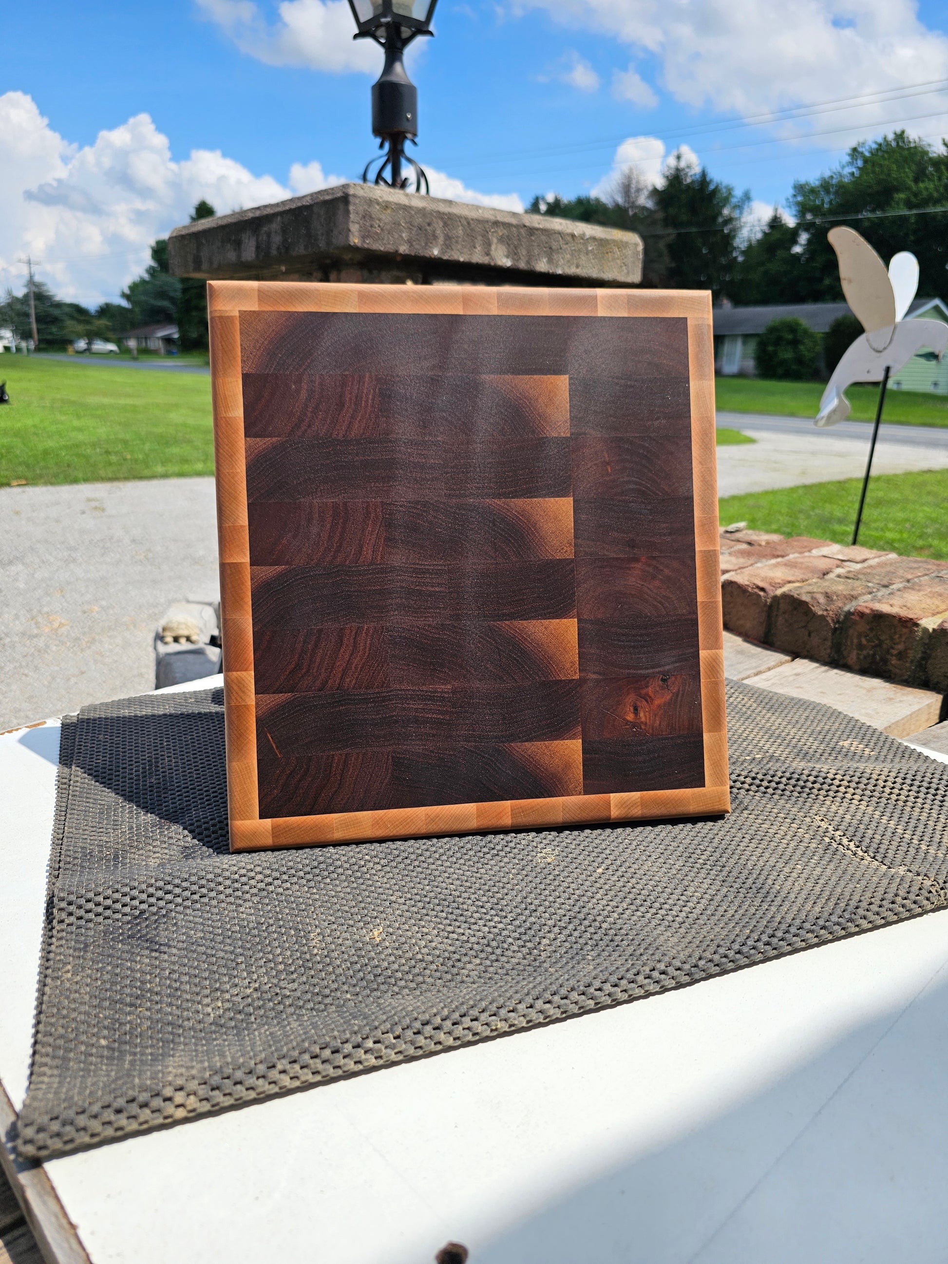 Walnut Endgrain wrapped with Maple
