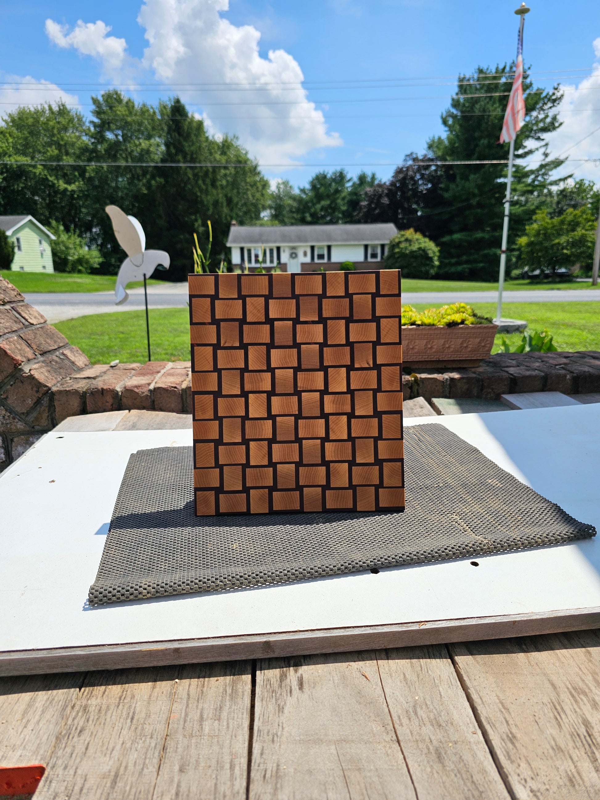 Maple and Sapele Basket Weave