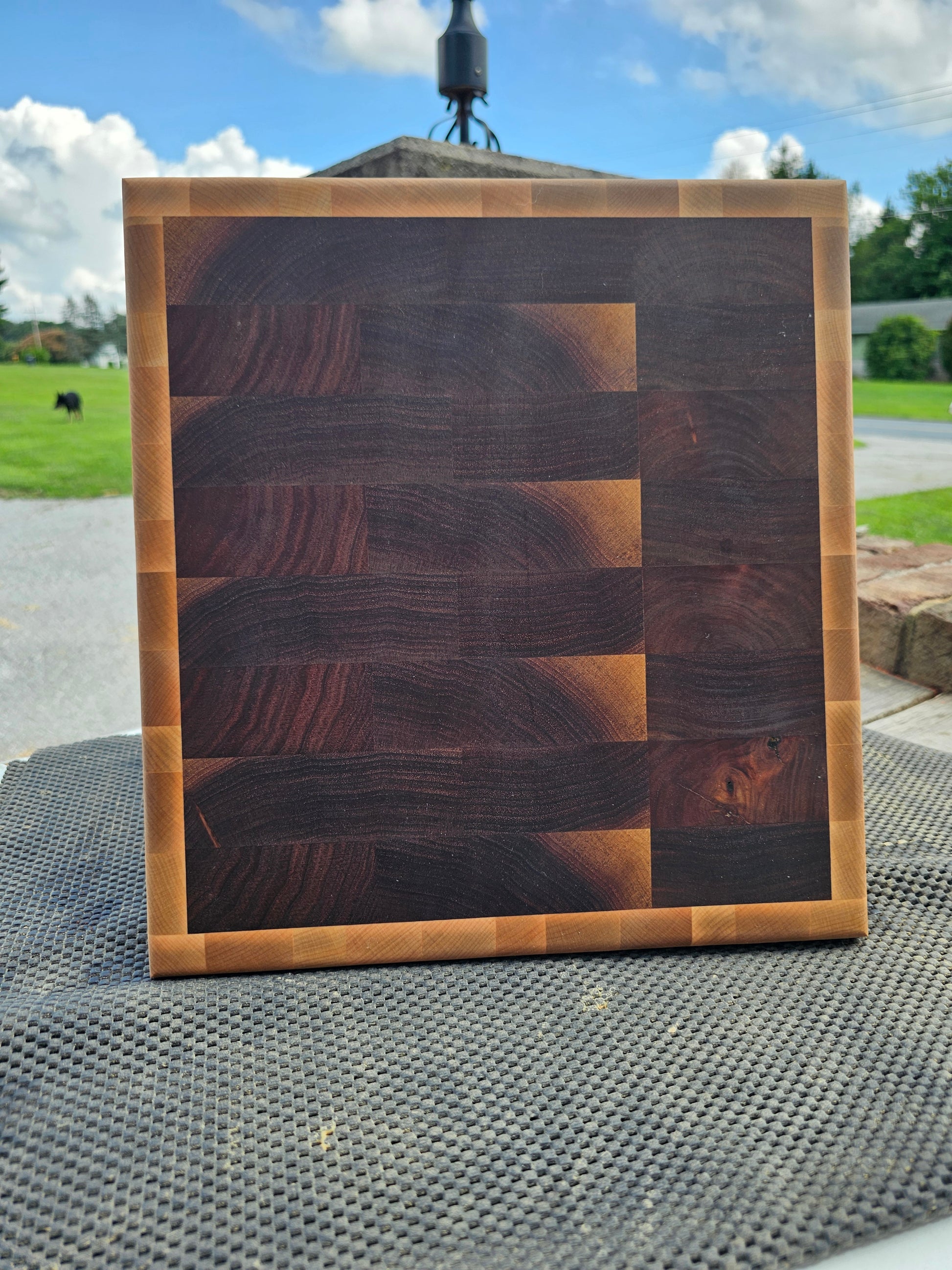 Walnut Endgrain wrapped with Maple